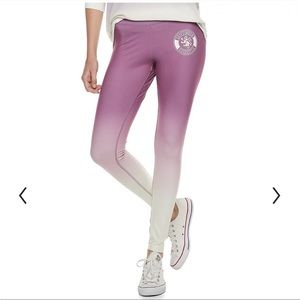 Harry Potter Gryffindor Quidditch Purple & Ivory Ombré Leggings Size XL